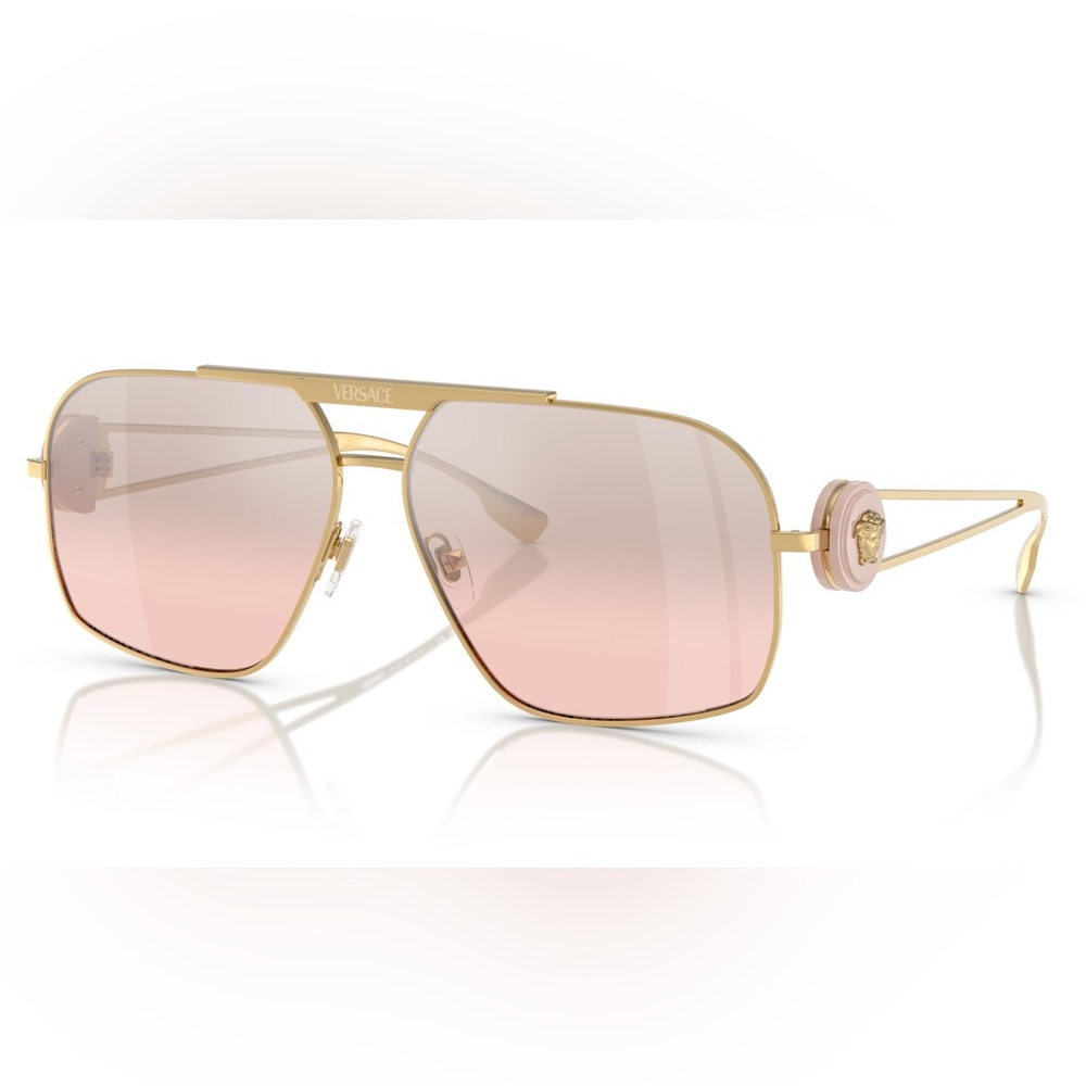 NEW VERSACE VE2269 10027E GOLD SUNGLASSES MOD 2269 1002/7E WOMEN VE2269 1002/7E